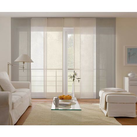 GARDINIA Tenda a pannello Basic (1 pannello), Scorrevole, Transparente,  Tessuto lavabile, Bianco, 60 x 245 cm (LxH)
