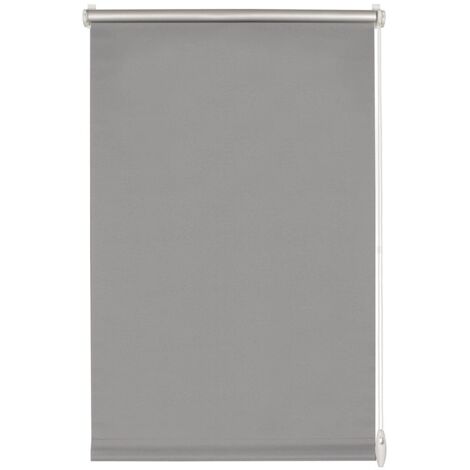 GARDINIA Tenda a Rullo con Fissaggio a Incastro o con Adesivo, Altamente Riflettente, Risparmio energetico, Opaca, Tutte le Parti di Montaggio Incluse, Grigio, 40 x 150 cm (LxH)