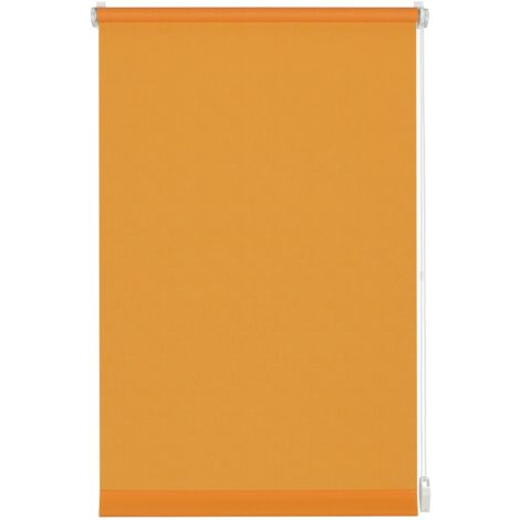 GARDINIA Tenda a rullo con morsetto di fissaggio o adesiva, Per luce diurna, Opaca, Kit di montaggio incluso, EASYFIX Tenda a rullo avvolgibile, Arancione, 100 x 150 cm (LxA)
