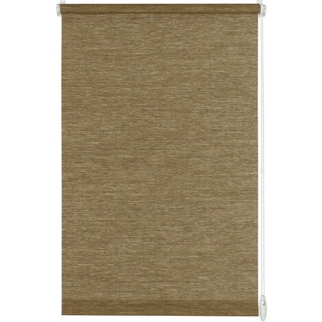 Gardinia Tenda a rullo con morsetto di fissaggio o adesiva, Per luce diurna, Opaca, Kit di montaggio incluso, EASYFIX Tenda a rullo Naturale, Nougat, 60 x 150 cm (LxA), tessuto