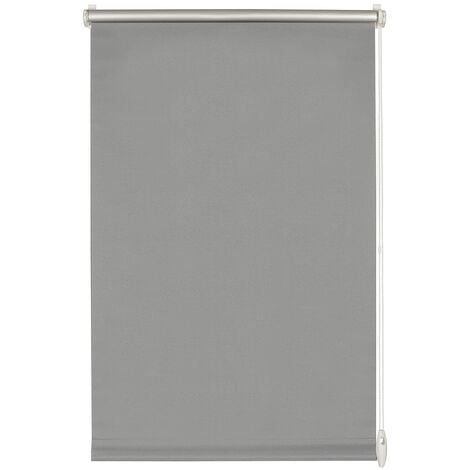 3x tende a Rullo Oscurante, Tenda Termica, Catenella Laterale, senza Fori,  HxL 90x160, Tessuto, Grigio