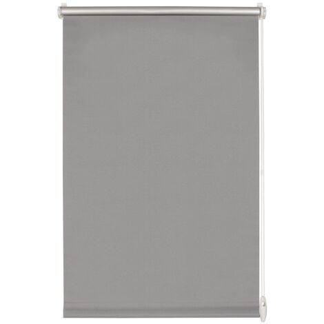 GARDINIA Tenda a Rullo Termica EASYFIX con Fissaggio a Incastro o con Adesivo, Altamente Riflettente, Risparmio energetico, Opaca, Tutte le Parti di Montaggio Incluse, Grigio, 95 x 210 cm (LxA)