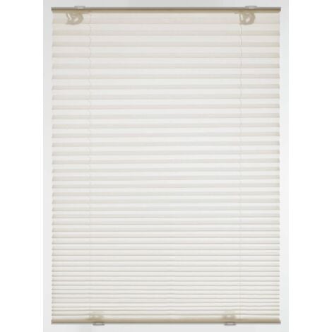 Gardinia Tenda Plissettata Solo con Ventose, Tenda Pieghevole Opaca, Parti per Il Montaggio Incluse, 2 Binari in Alluminio, Crema, 60 x 130 cm (LxH)