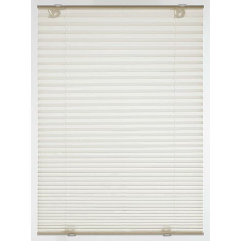 Gardinia Tenda Plissettata Solo con Ventose, Tenda Pieghevole Opaca, Parti per Il Montaggio Incluse, 2 Binari in Alluminio, Crema, 70 x 130 cm (LxH)