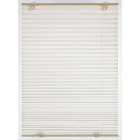 Gardinia Tenda Plissettata Solo con Ventose, Tenda Pieghevole Opaca, Parti per Il Montaggio Incluse, 2 Binari in Alluminio, Crema, 90 x 130 cm (LxH)