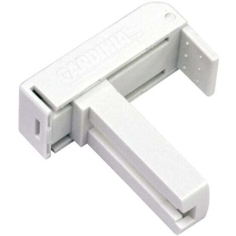 Gardinia Universal-Klemmträger weiß, Kunststoff, 2 Stück Klemmträger