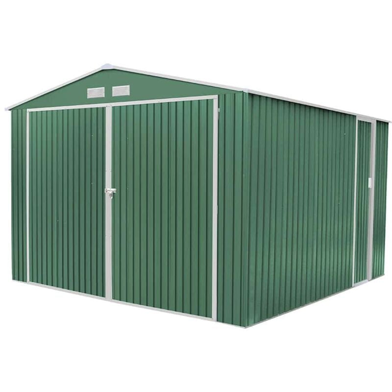 

Garaje Metálico Norfolk 16 m² Exterior 420x380x232 cm Verde - KIS12963 - gardiun