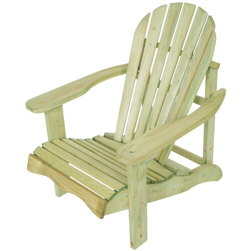

Silla de Jardín de Madera Tratada Gardiun Vika Adirondack Top Resistant 91x71,6x92,5 cm - KSU12190