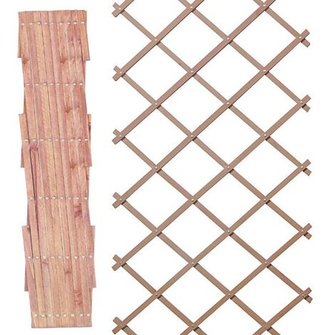 Gardman 07255 1.8m x 0.6m Expanding Riveted Tan Trellis Screen Garden Plant