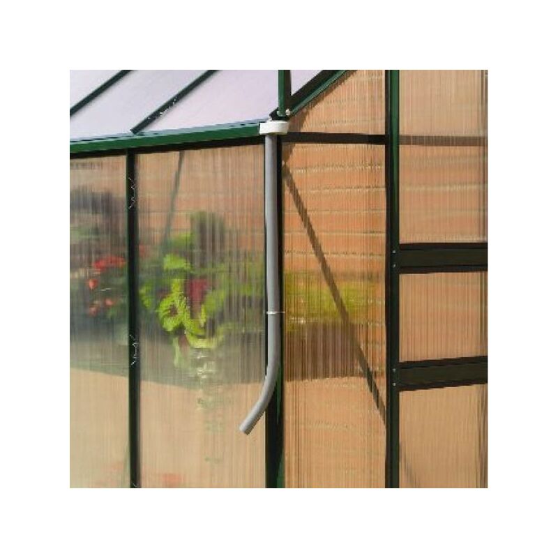 Image of Grey Greenhouse Gutter Rainwater Outdoor Drain Down Pipe 08877 - Gardman