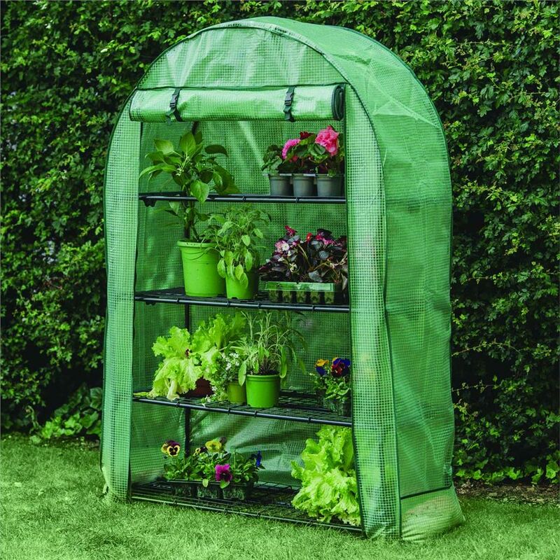 Image of Grow It 4 Tier Extra Wide Grow Arc Greenhouse Growhouse Reinforced Cover - Gardman