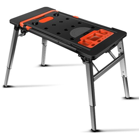 Gardtech 7-in-1 Klappbare Werkbank Einem Haushalt & DIY-Arbeitsplatz Werk-und Spanntisch-150-250 kgs Tragkraft-Große Arbeitsfläche-Aufgedruckte Skala & Winkelangaben Klappbar Vielseitig