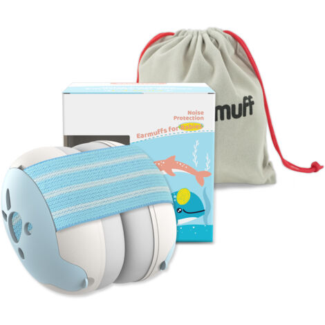 Gardtech Protection auditive pour bébé capsule protection auditive pour les tout petits 25dB SNR bruit peut protéger efficacement l'audition de bébé, adapté à la vie quotidienne aux fêtes Bleu