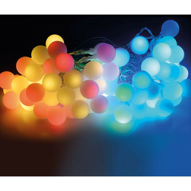 Ghirlanda di 80 lampadine led multicolori IP44 19m