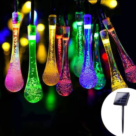 Garland a luce solare 30 LED, SDLOGAL, esterno e interno 6,5 m 8 Ip65 Mills Guinguette per giardino giardino colorato