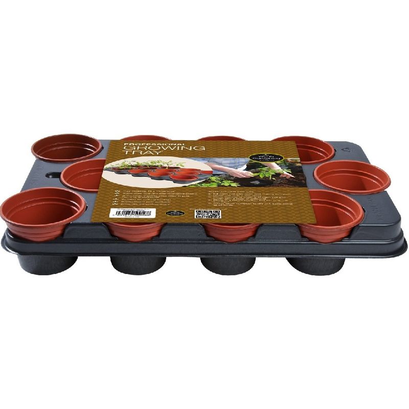 Garland - Professional Growing Potting Tray with 12 Plant Pots (11cm)