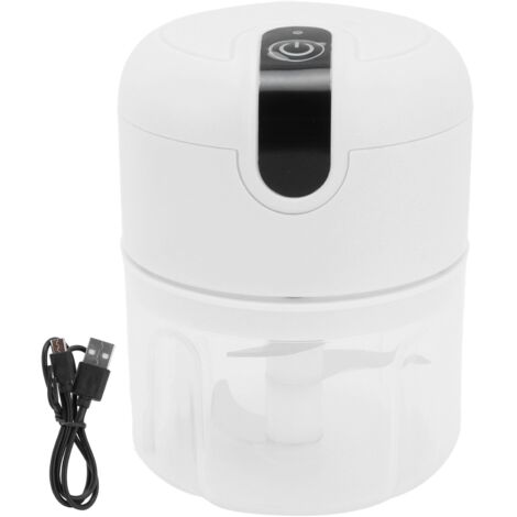 Garlic Chopper 250ML Plastic Cup USB Rechargeable 1300mAh Stainless Steel Blade Mini Garlic Chopper with Safety Cover for Nuts Ginger Garlic Onions Vegetables