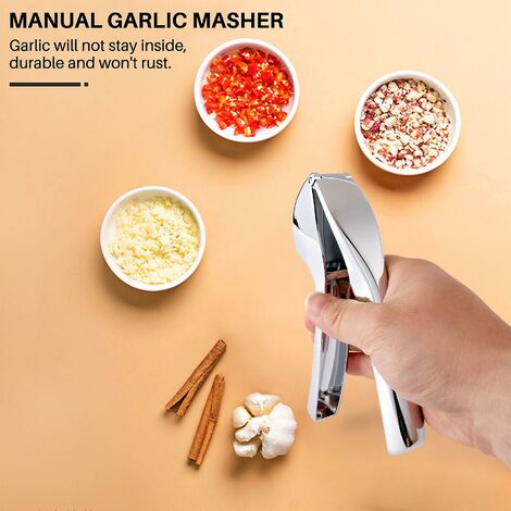 1pc Pressed Garlic Chopper, Mini Multifunctional Stainless Steel Manual  Garlic Press Masher, Hand Garlic Press Crusher, Vegetable Chopper Cutter,  Durable, Easy To Clean Kitchen Tools