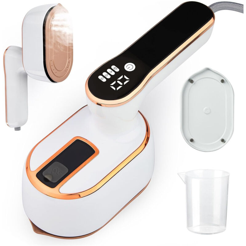 Garment steamer, mini portable garment steamer with LED, compact steam iron for travel, clothes, student dorms, home