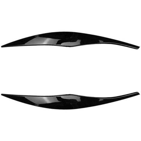 Garniture Autocollant Pour Phare BMW Série 3 E90 E91 2005 2012 Bande Sourcil Noir Brillant
