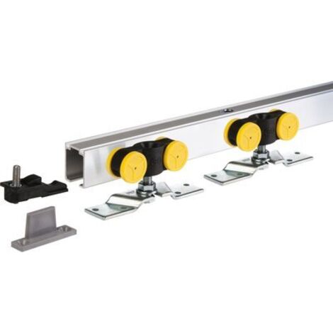 Mantion – Garniture de porte coulissante avec rail 165 – Pour installations robustes – Compatible avec bois dur – Longueur 165 cm - ma80a