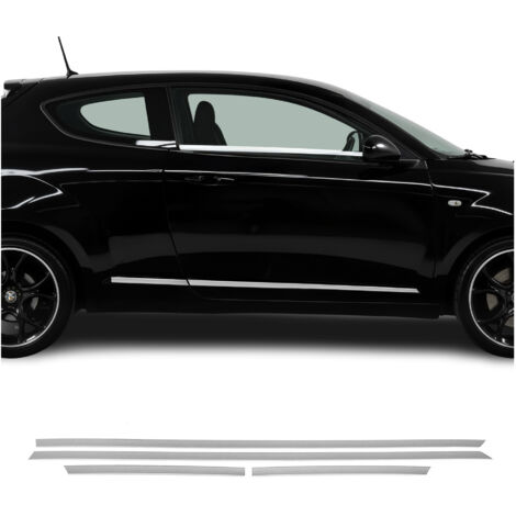 Garniture baguette de porte latérale pour Alfa Romeo Mito 2008-2018 inox Chromé