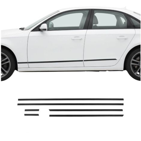 Garniture baguette de porte latérale pour Audi A4 B8 Berline 2008-2015 Alu Noir