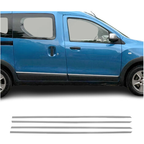 Garniture Baguette de porte latérale pour Dacia Dokker 2012-2021 acier inox 4Pcs