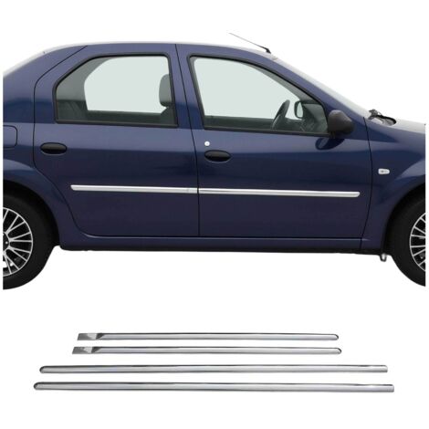 Garniture Baguette de porte latérale pour Dacia Logan Limo en acier inox 4Pcs