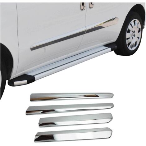 Garniture Baguette de Porte latérale pour Fiat Doblo Opel Combo D INOX 4Pcs