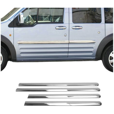 Garniture Baguette de porte latérale pour Ford Connect en acier inox L2 4Pcs