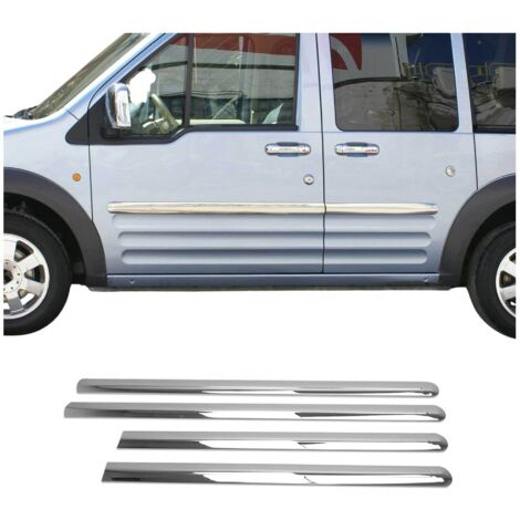 Garniture Baguette de porte latérale pour Ford Connect en acier inoxydable 4Pcs