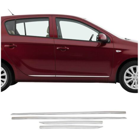 Garniture Baguette de porte latérale pour Hyundai i20 2008-2014 HB inox 4Pcs