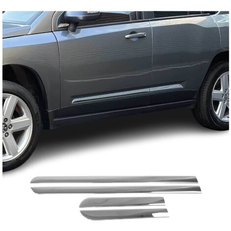Garniture Baguette de porte latérale pour Jeep Compass 2006-2016 acier inox 4Pcs