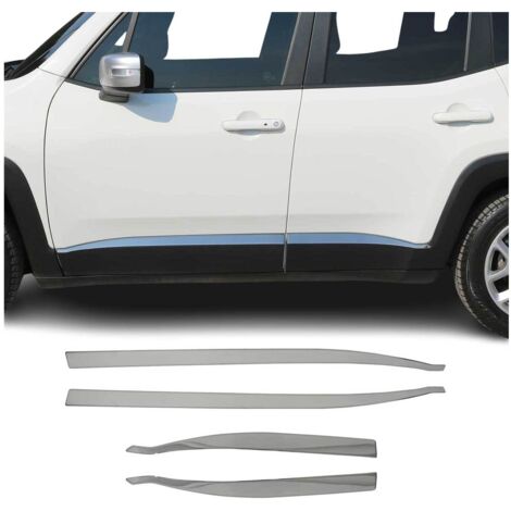 Garniture Baguette de porte latérale pour Jeep Renegade 2014-2024 inox 4Pcs