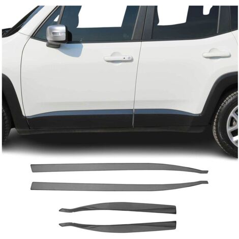 Garniture Baguette de porte latérale pour Jeep Renegade 2014-2024 inox Foncé 4x