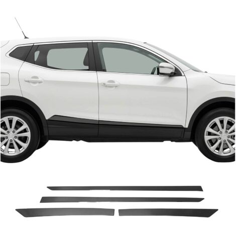 Garniture Baguette de porte latérale pour Nissan Qashqai 2014-2021 Foncé 4Pcs