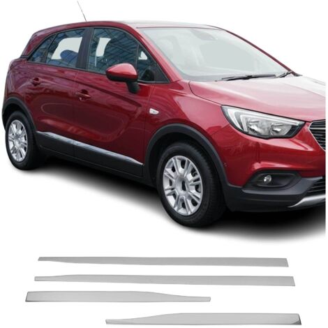 Garniture Baguette de Porte latérale pour Opel Crossland X 2017-2024 INOX 4Pcs