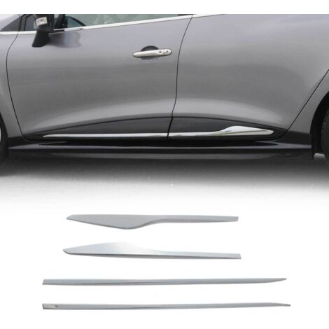 Garniture Baguette de porte latérale pour Renault Clio 2012-2019 acier inox 4Pcs