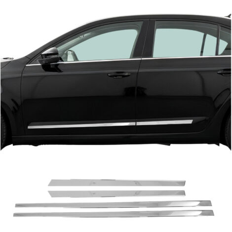 Garniture Baguette de porte latérale pour Skoda Octavia 2013-2019 inox 4Pcs