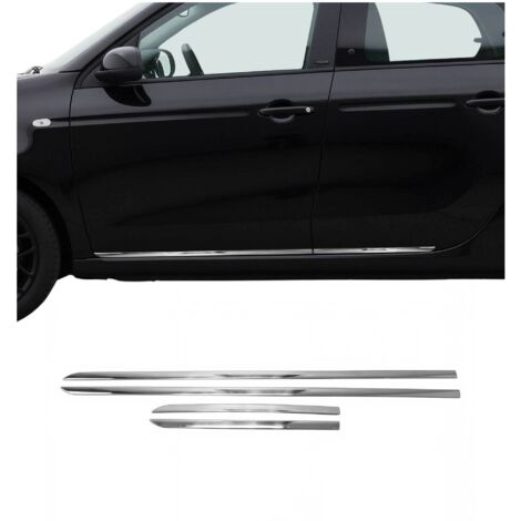 Garniture Baguette de porte latérale pour Smart Forfour 453 454 2014-2021 inox