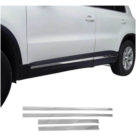 Garniture Baguette de porte latérale pour VW Tiguan 2007-2016 en acier inox 4Pcs