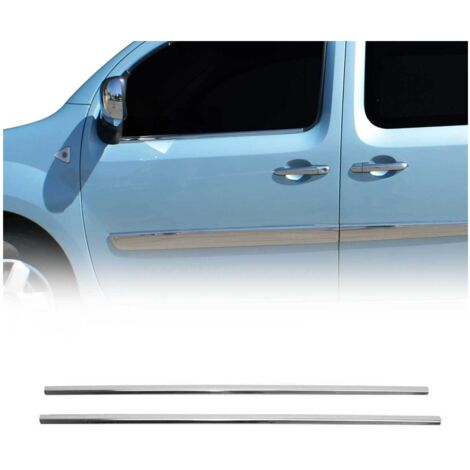 Garniture Baguette de Vitre pour Renault Kangoo 2004-2007 en acier inox 2Pcs