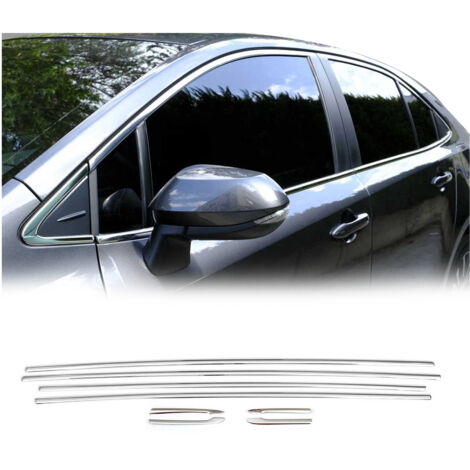 Garniture Baguette de Vitre pour Toyota Corolla E21 Berline 2019-2026 en acier inox 8Pcs