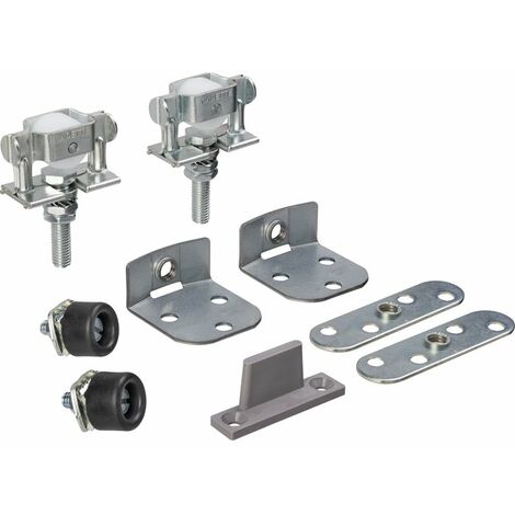 Ferrure pour porte à déplacement droit sur rail tubulaire pour porte de 40 kg  garniture  (sa2)