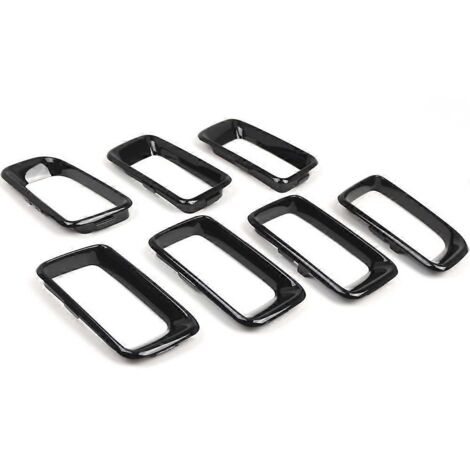 Garniture de calandre centrale pour voiture, cadre de calandre noir brillant
