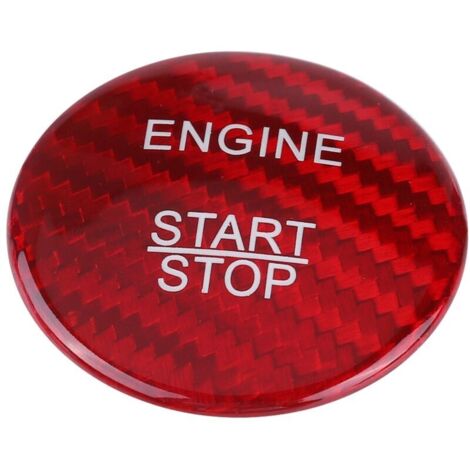 Garniture de couvercle de bouton de démarrage de moteur en Fiber de carbone rouge pour Mercedes Benz classe A B C GLC GLA CLA ML