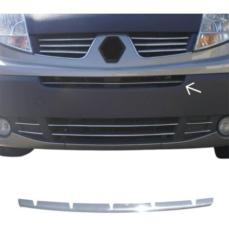 Garniture de Diffuseur Pare-chocs Avant Compatible avec Renault Master III 2010 à 2024, Garniture Baguette de Calandre en Acier Inoxydable Argent