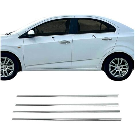 Garniture de Fenêtre pour Chevrolet Aveo Berline 2012-2021 Acier Inox 4Pcs
