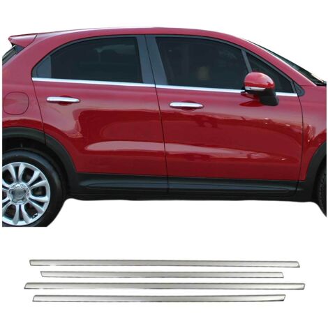 Garniture de Fenêtre pour Fiat 500X 2015-2026 Acier Inox 4Pcs